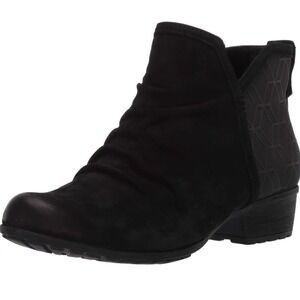 Rockport Black Ankle Boots Suede Leather Comfort Casual‎ Size 9M